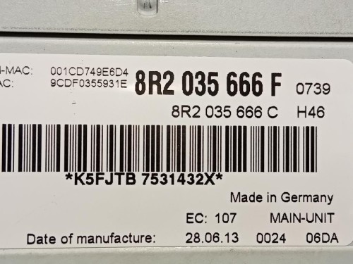 Unità Autoradio 8R2035666F Audi A4 8K5 Avant 2012