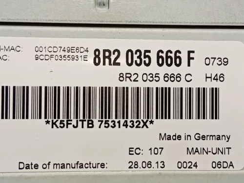 Unità Autoradio 8R2035666F Audi A4 8K5 Avant 2012
