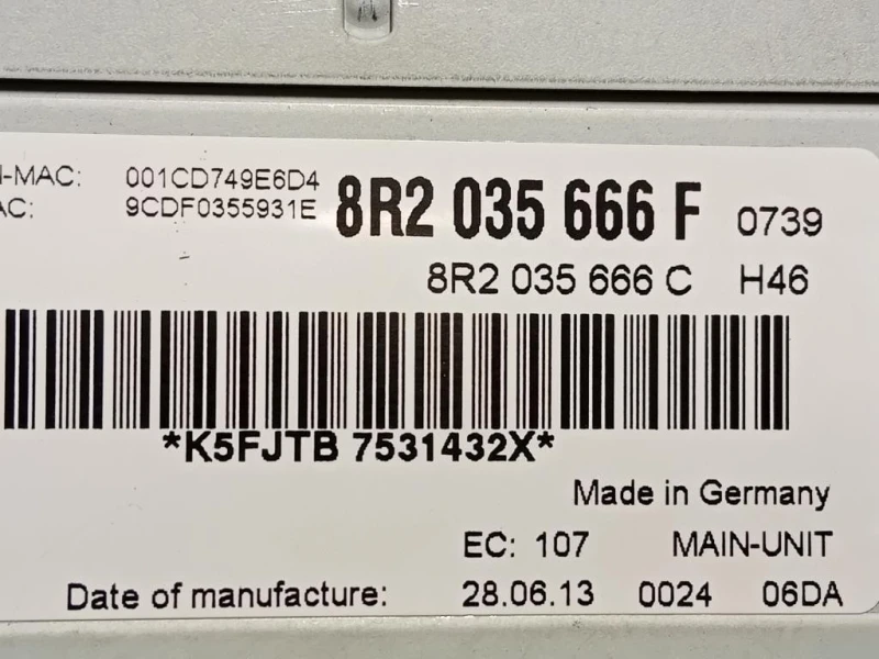 Unità Autoradio 8R2035666F Audi A4 8K5 Avant 2012