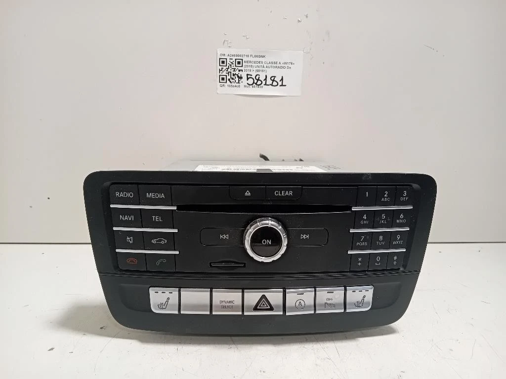 Unità Autoradio A2469002718 Mercedes Classe A W176 2015