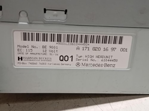 Unità Autoradio A1718201697 Mercedes Classe SLK R171 2004