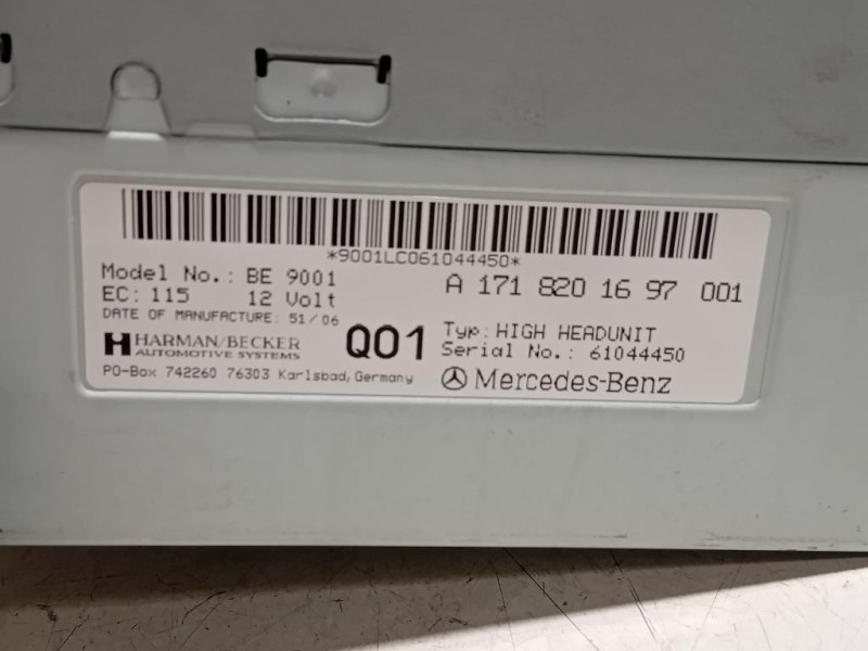 Unità Autoradio A1718201697 Mercedes Classe SLK R171 2004