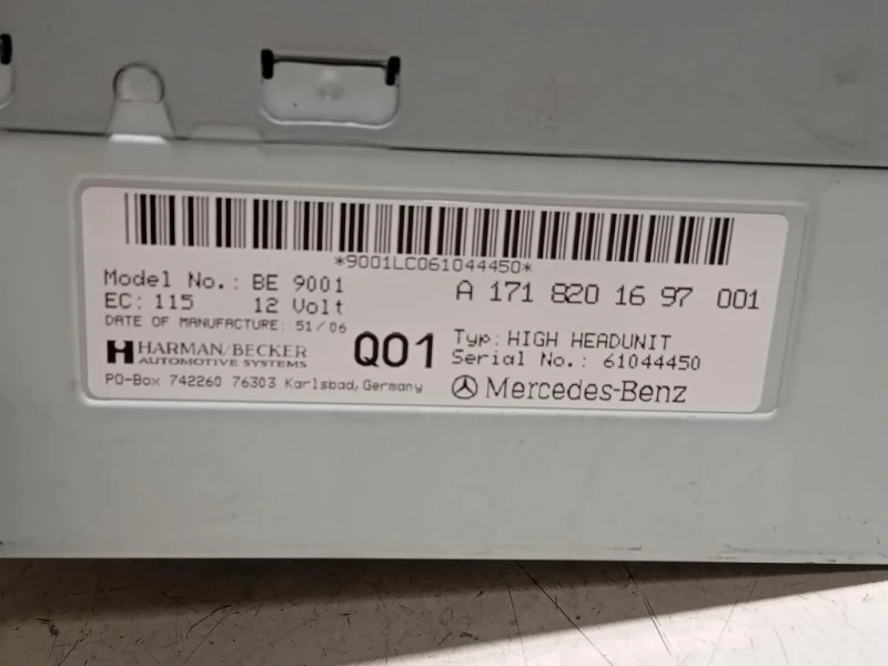 Unità Autoradio A1718201697 Mercedes Classe SLK R171 2004