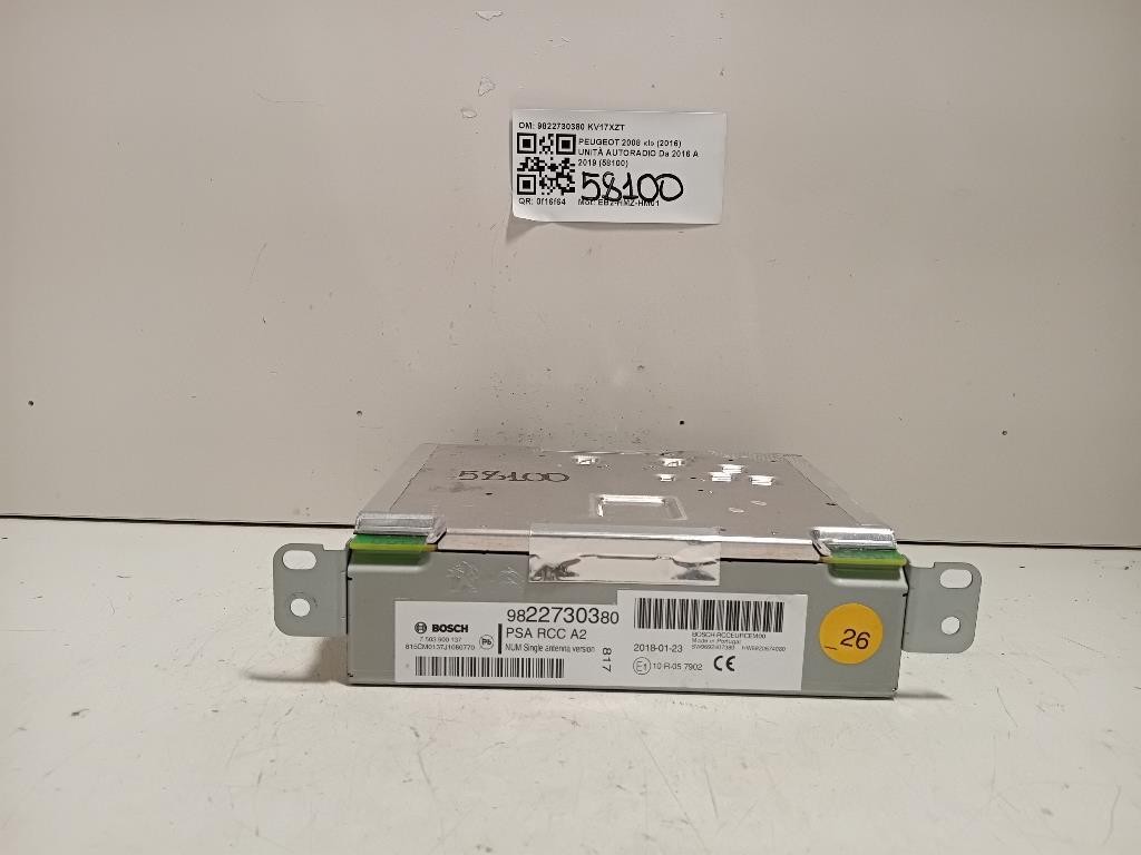 Unità Autoradio 9822730380 Peugeot 2008 I 2016