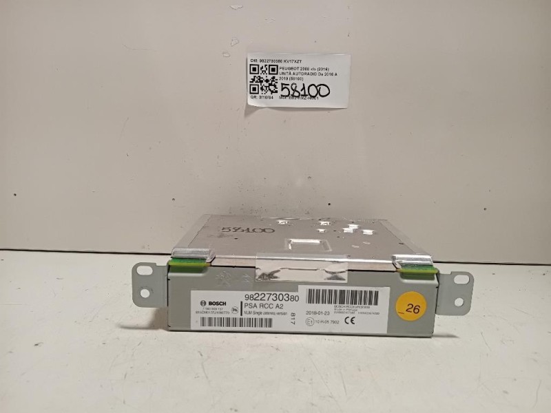 Unità Autoradio 9822730380 Peugeot 2008 I 2016