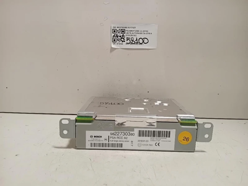 Unità Autoradio 9822730380 Peugeot 2008 I 2016