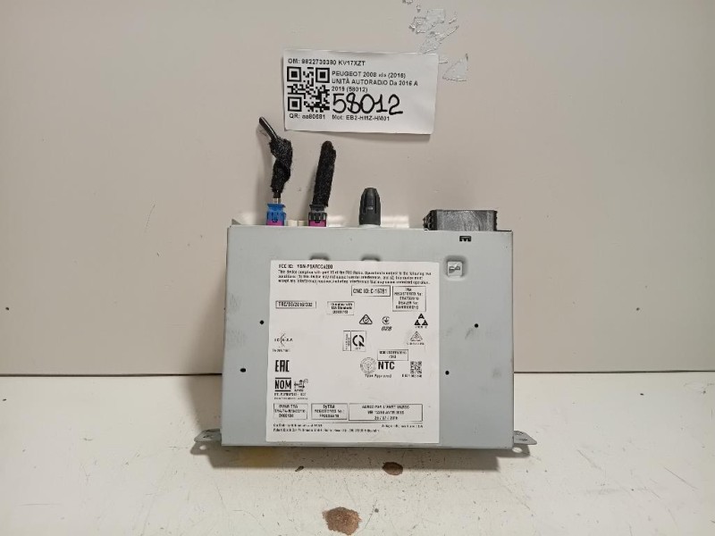 Unità Autoradio 9822730380 Peugeot 2008 I 2016