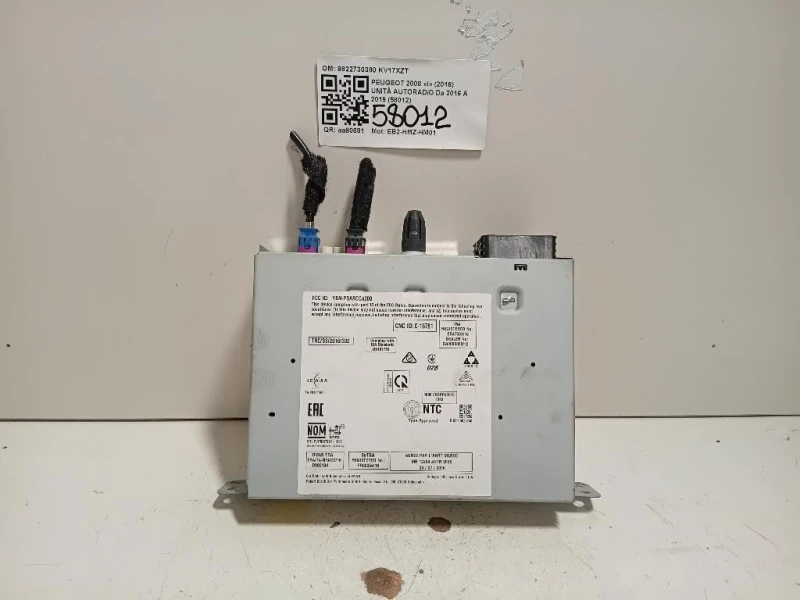 Unità Autoradio 9822730380 Peugeot 2008 I 2016
