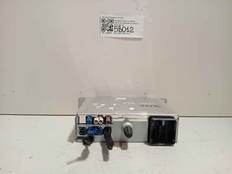 Unità Autoradio 9822730380 Peugeot 2008 I 2016