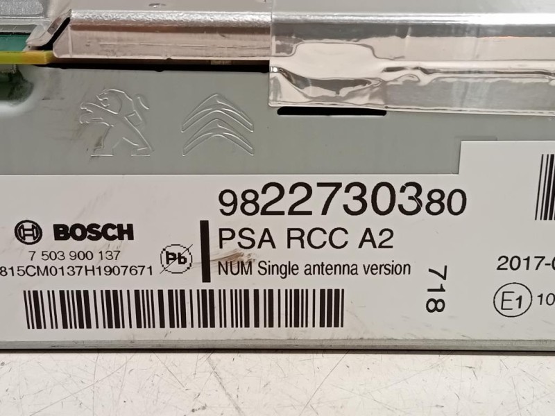 Unità Autoradio 9822730380 Peugeot 2008 I 2016