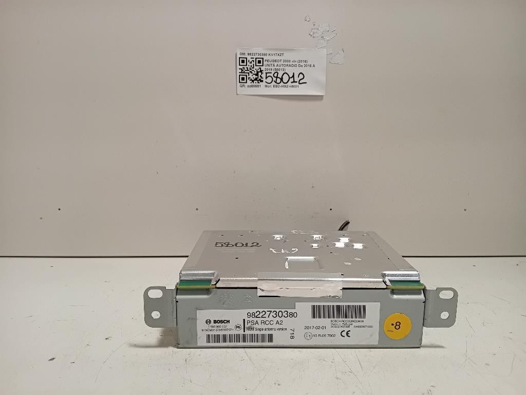 Unità Autoradio 9822730380 Peugeot 2008 I 2016