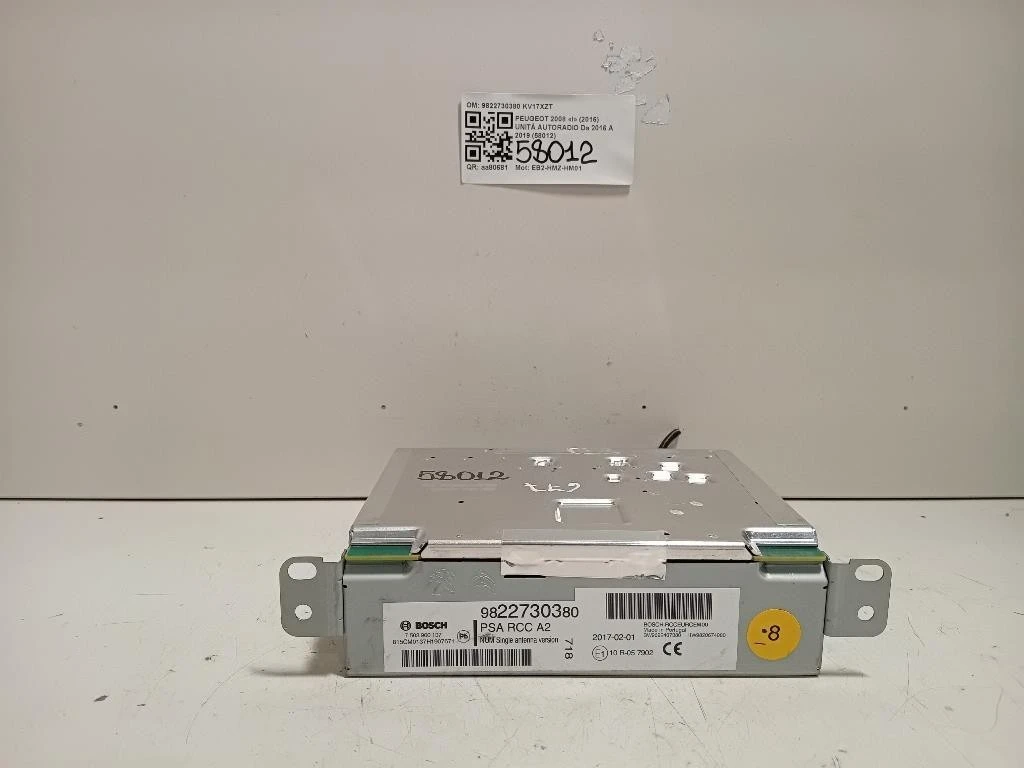 Unità Autoradio 9822730380 Peugeot 2008 I 2016
