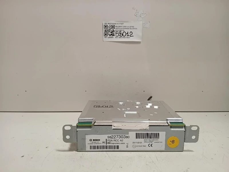 Unità Autoradio 9822730380 Peugeot 2008 I 2016