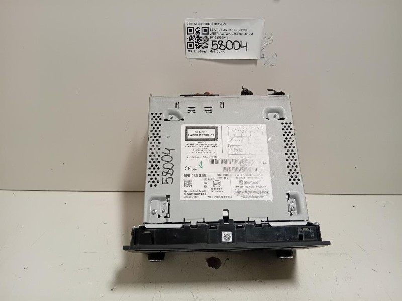 Unità Autoradio 5F0035869 Seat LEON 5F1 2013