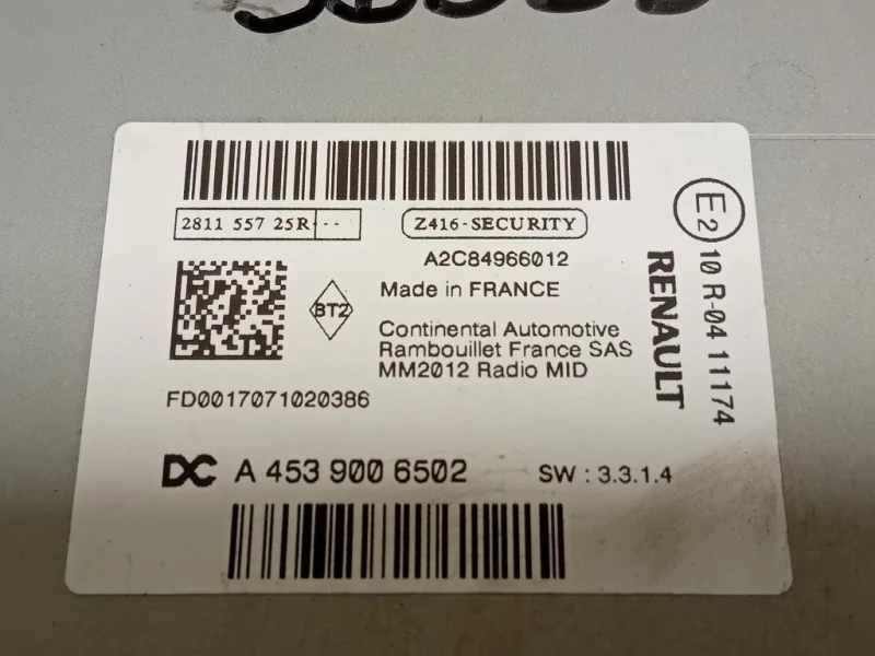 Unità Autoradio A4539006502 Smart Forfour 453 2015