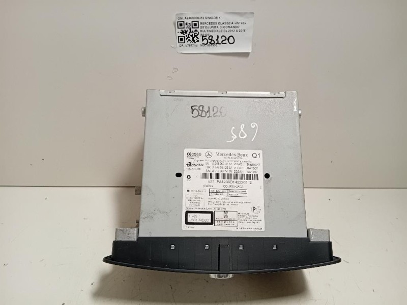 Unita DI Comando Multimediale A2469000312 Mercedes Classe A W176 2013