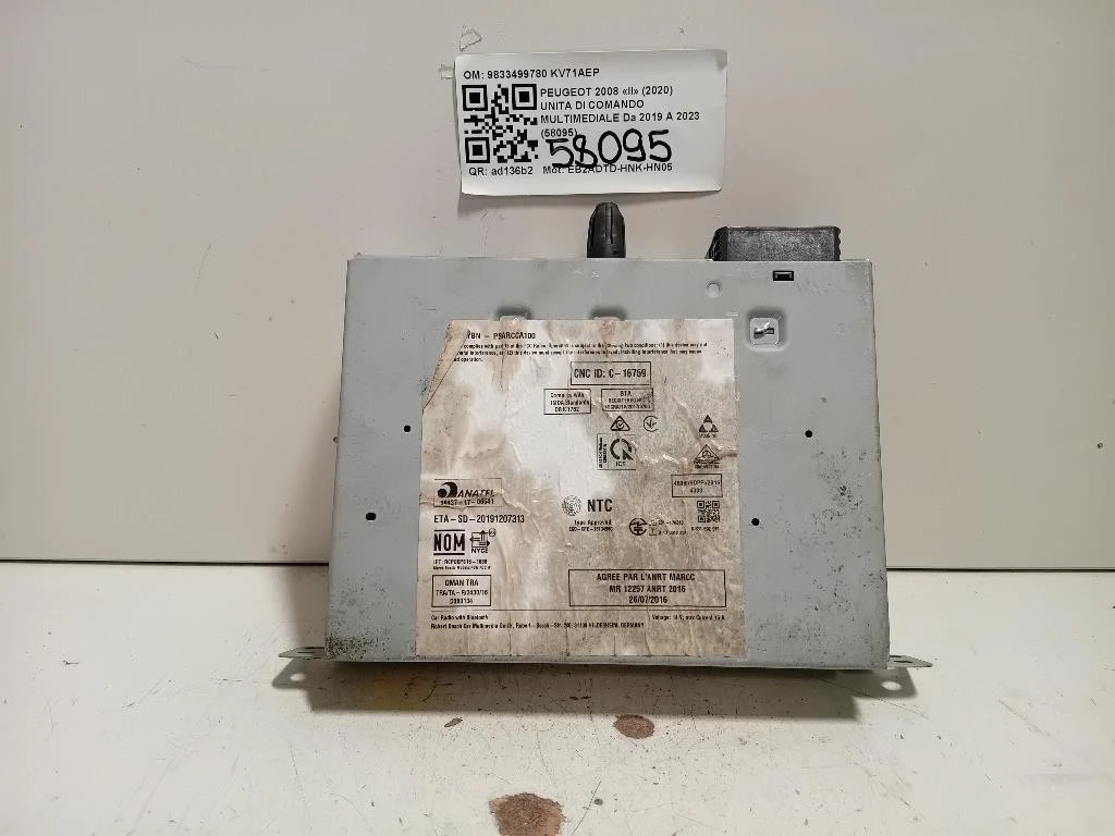 Unita DI Comando Multimediale 9833499780 Peugeot 2008 II 2020