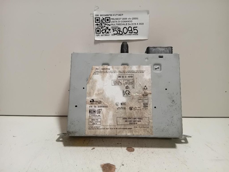 Unita DI Comando Multimediale 9833499780 Peugeot 2008 II 2020