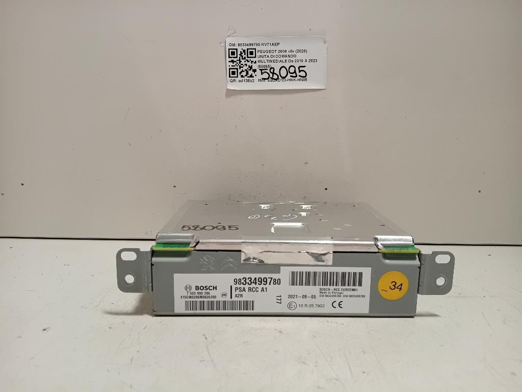 Unita DI Comando Multimediale 9833499780 Peugeot 2008 II 2020