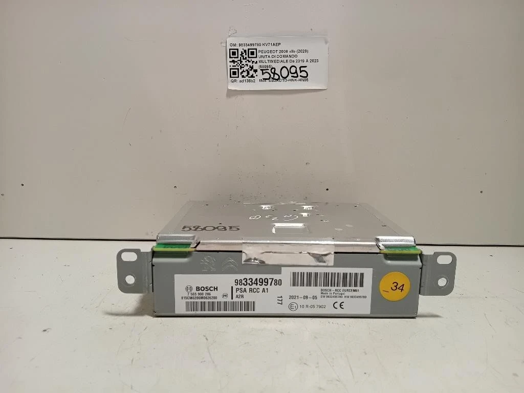 Unita DI Comando Multimediale 9833499780 Peugeot 2008 II 2020