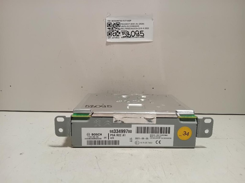 Unita DI Comando Multimediale 9833499780 Peugeot 2008 II 2020