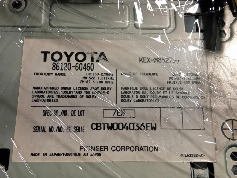 Unita DI Comando Multimediale 86120-60460 Toyota Landcruiser 120 2003