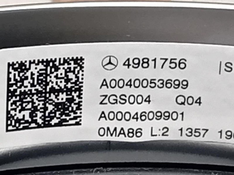 Volante A0040053699 Mercedes Classe A W177 2018