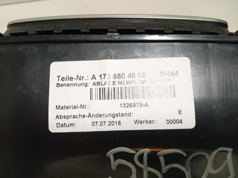 BOX Portaoggetti Centrale A1766804600 Mercedes Classe A W176 2015