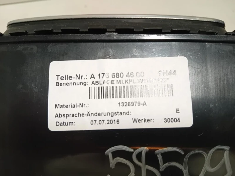 BOX Portaoggetti Centrale A1766804600 Mercedes Classe A W176 2015