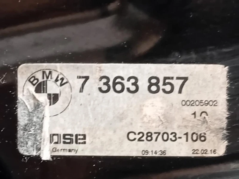 Cristallo Fisso Parafango POST SX 7363857 Bmw Serie 2 F23 Cabrio 2014