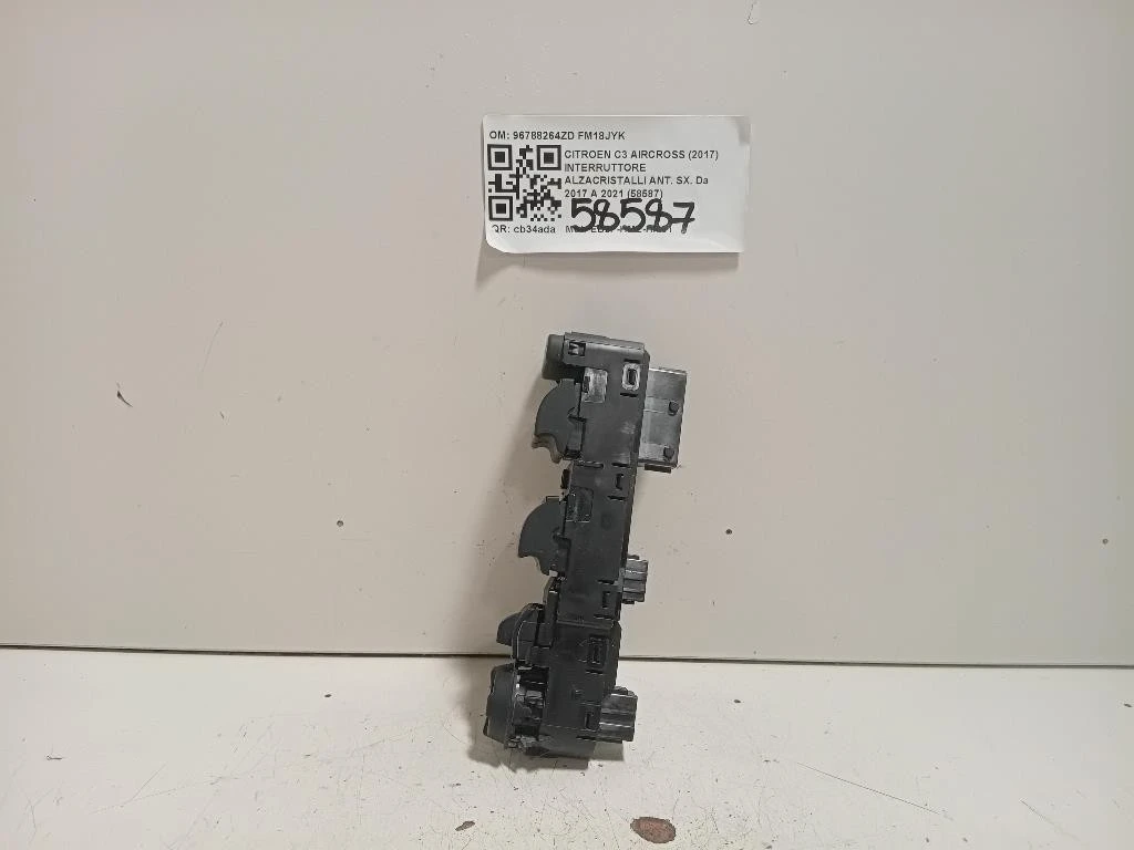 Interruttore Alzacristalli ANT SX 96788264ZD Citroen C3 Aircross 2017