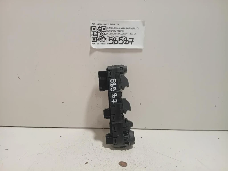 Interruttore Alzacristalli ANT SX 96788264ZD Citroen C3 Aircross 2017