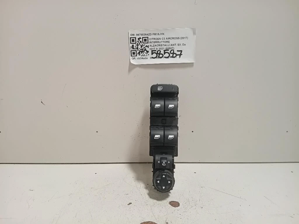Interruttore Alzacristalli ANT SX 96788264ZD Citroen C3 Aircross 2017