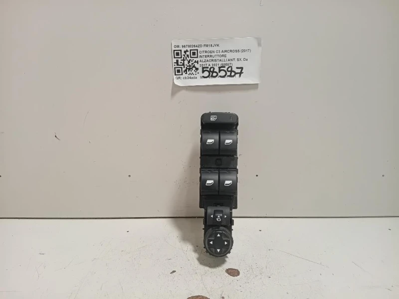 Interruttore Alzacristalli ANT SX 96788264ZD Citroen C3 Aircross 2017