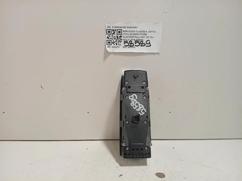 Interruttore Alzacristalli ANT SX A1669054300 Mercedes Classe A W176 2013
