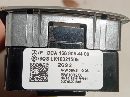 Interruttore Alzacristalli ANT SX 1669054400 Mercedes Classe A W176 2015
