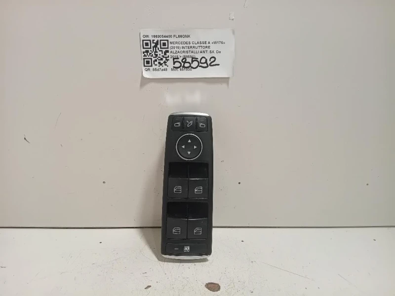 Interruttore Alzacristalli ANT SX 1669054400 Mercedes Classe A W176 2015