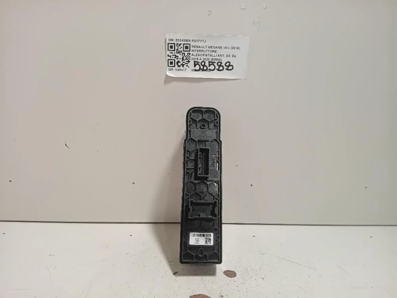 Interruttore Alzacristalli ANT SX E3243906 Renault Mégane IV 2016