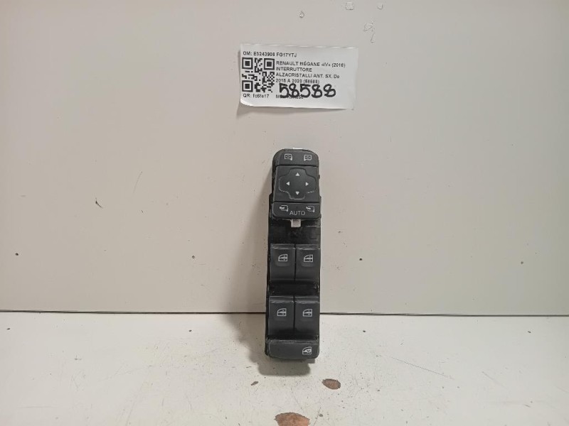 Interruttore Alzacristalli ANT SX E3243906 Renault Mégane IV 2016