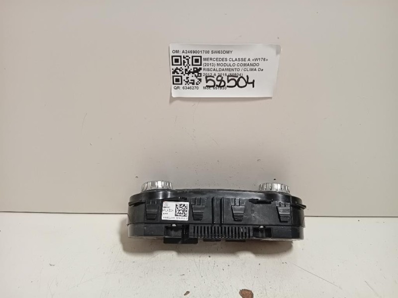 Modulo Comando Riscaldamento Clima A2469001708 Mercedes Classe A W176 2013