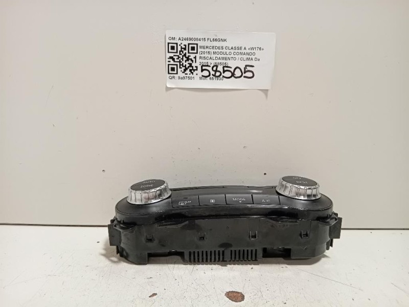 Modulo Comando Riscaldamento Clima A2469008415 Mercedes Classe A W176 2015