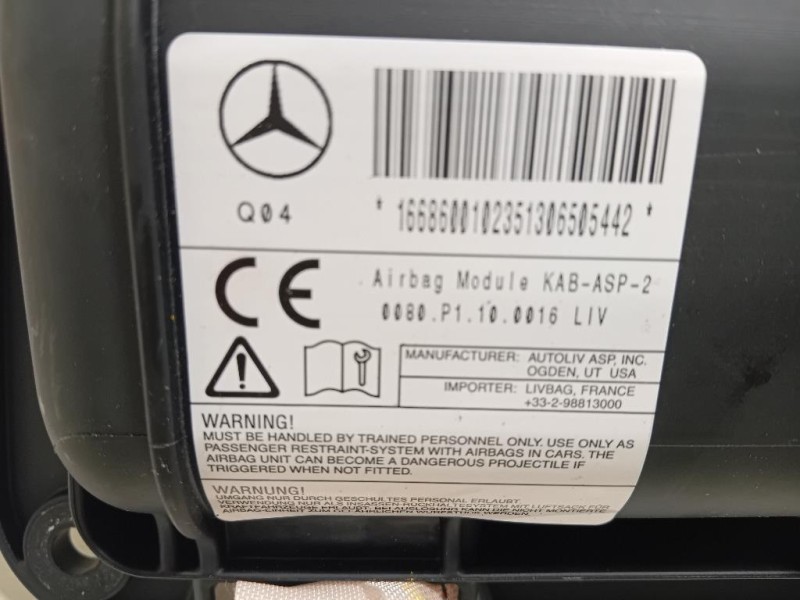 Air-bag Ginocchia DX 1668600102 Mercedes Classe ML W166 2012