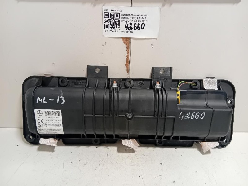 Air-bag Ginocchia DX 1668600102 Mercedes Classe ML W166 2012