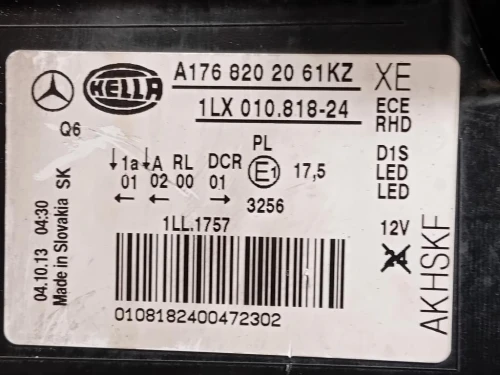 Proiettore ANT DX A1768202061 Mercedes Classe A W176 2013