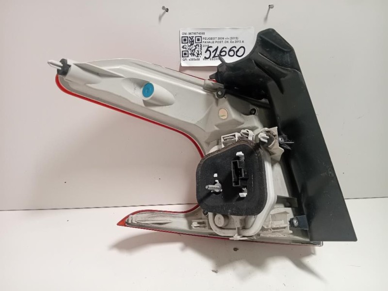 Fanale POST DX 9678074380 Peugeot 2008 I 2013