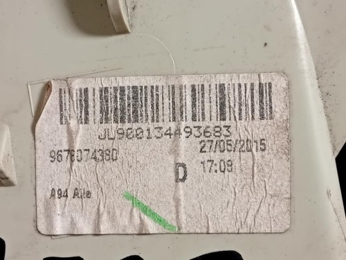 Fanale POST DX 9678074380 Peugeot 2008 I 2016