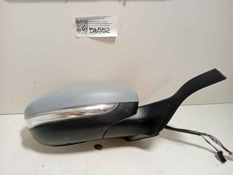 Retrovisore Esterno ANT DX 1611240180 6+3 FILI Peugeot 208 I 2015