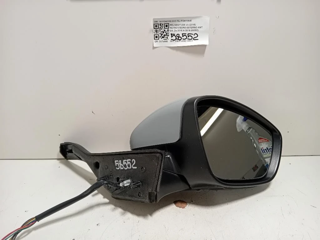 Retrovisore Esterno ANT DX 1611240180 6+3 FILI Peugeot 208 I 2015