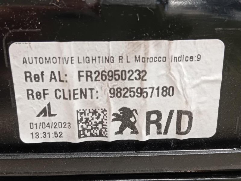 Fanale POST DX 9825957180 Peugeot 2008 II 2020