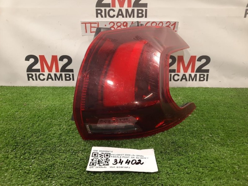 Fanale POST DX 00200841-0 Peugeot 2008 II 2020